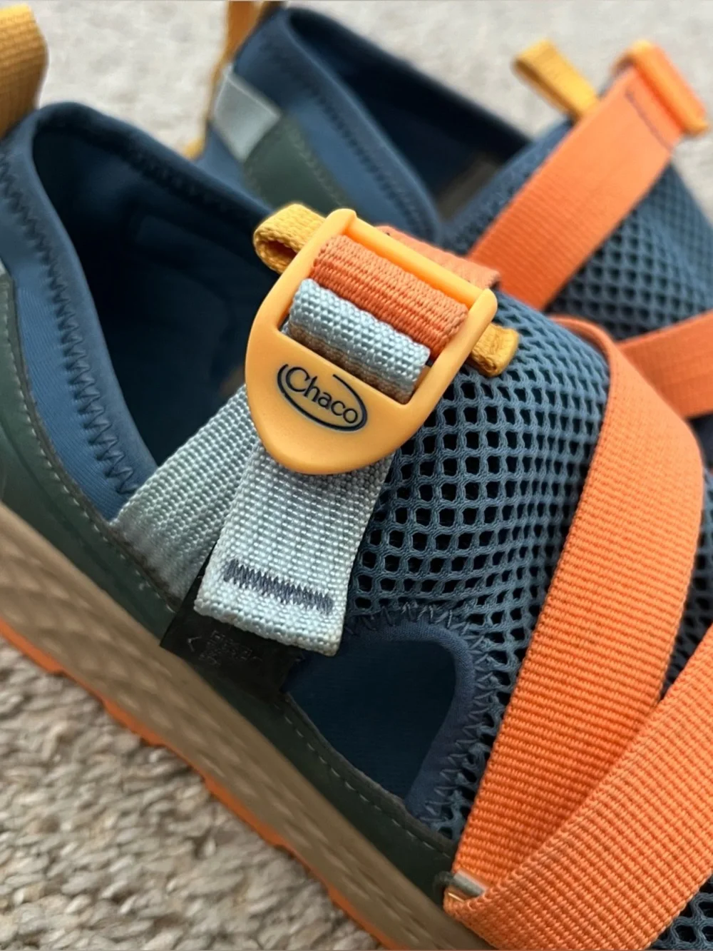 Chaco Kids Mesh Sandals in Blue, Orange & Green Size 5 Youth Unisex